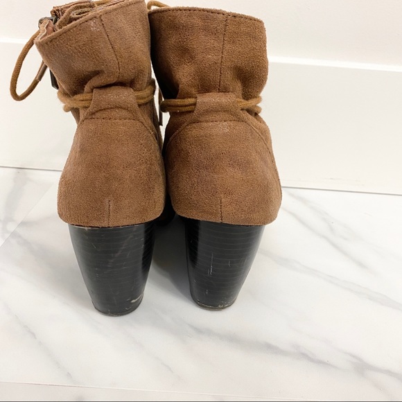 Qupid Maze 65 Cognac Lace Up Boot Size 8.5 - Picture 5 of 6